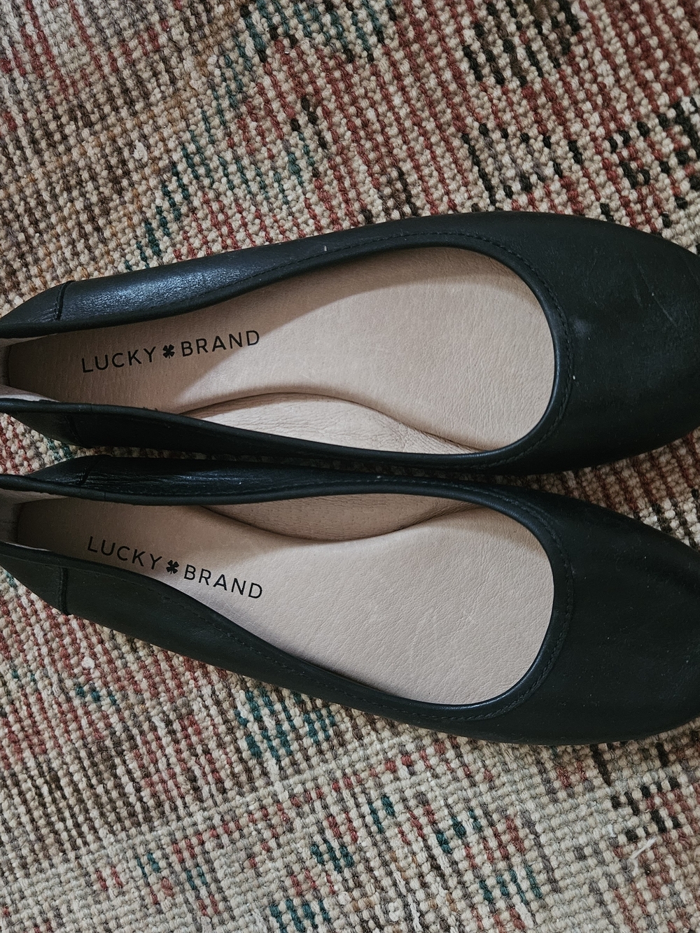 Lucky Brand Black Leather Ballet Flats